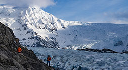 Climbers at Svinafellsjokul Glacier